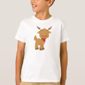 Schattigee rendieren, kleine rendieren, sjaal, gew t-shirt (Voorkant)