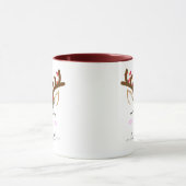 Schattigee rendieren Merry Christmas Gift Maroon C Mok (Midden)
