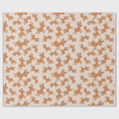 Schattigee rendieren met rode feestelijke kerstsja cadeaupapier (Vlak)