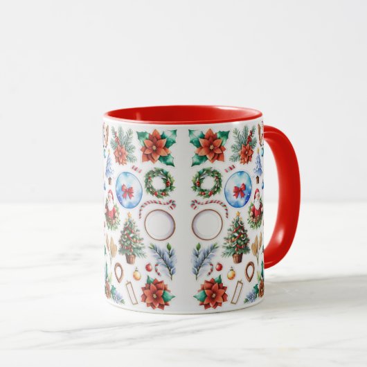 Schattigee rendieren Patroon Kerstcadeau Thema Vak Mok (Voorkant rechts)