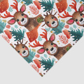 Schattigee rendieren rode en groene kerst Waterver Tissuepapier (Detail)