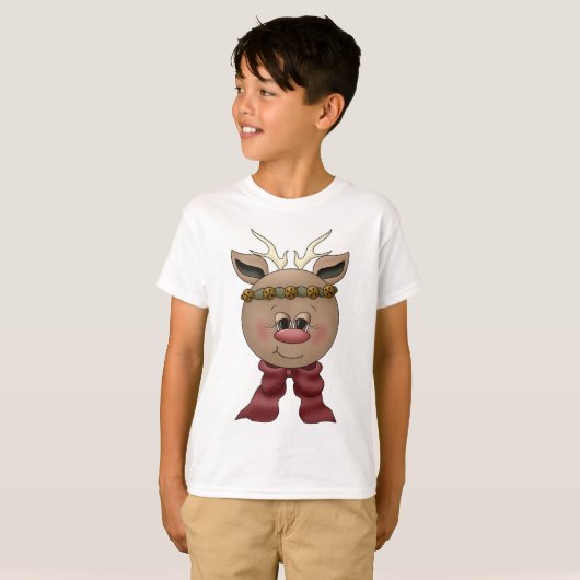 Schattigee rendieren T-shirts (Voorkant volledig)