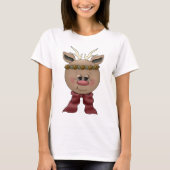 Schattigee rendieren T-shirts (Voorkant)