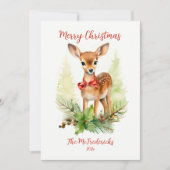 Schattigee  rendierkerst feestdagenkaart (Voorkant)