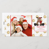 SCHATTIGEE rendierklokken kerstkaart (Voorkant / Achterkant)