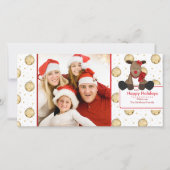 SCHATTIGEE rendierklokken kerstkaart (Voorkant)