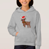 Schattigee rendiertekening met sneeuwvlokken Kerst (Voorkant)