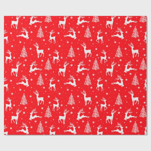 Schattigee rendierwikkel, kerstinpakpapier cadeaupapier (Vlak)