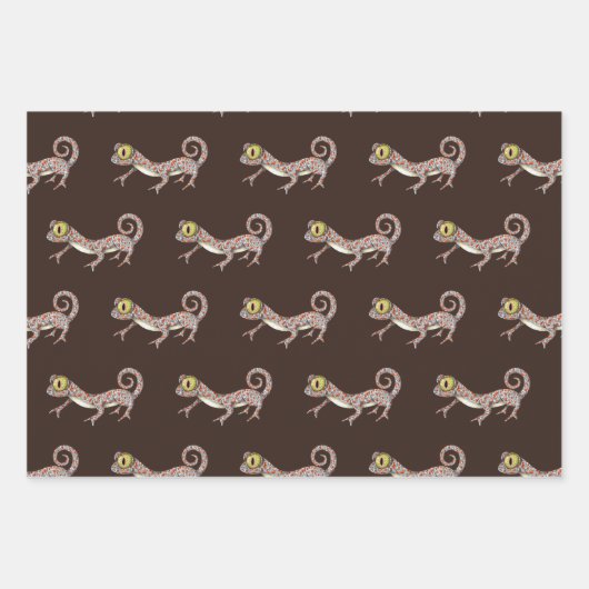 Schattigee reptiel gekko inpakpapier vel (Voorkant 2)