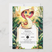 Schattigee Reptielen Snake Verjaardag Kaart (Voorkant)