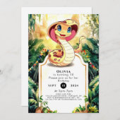 Schattigee Reptielen Snake Verjaardag Kaart (Voorkant / Achterkant)