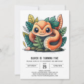 Schattigee Reptielen Verjaardagsuitnodiging Kaart (Voorkant)