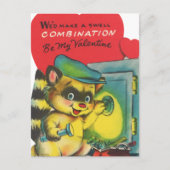 Schattigee reto  Valentijn wasbeer Briefkaart (Voorkant)