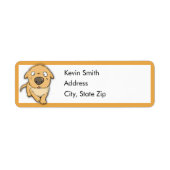 Schattigee retouradreslabels voor honden etiket (Voorkant)