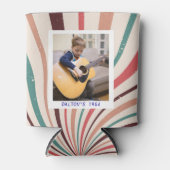 Schattigee Retro 40th Birthday aangepaste foto gep Blikjeskoeler (Voorkant)