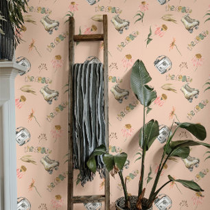 Schattigee Retro 80s Bloemen Behang