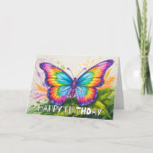 Schattigee Retro Abstracte Vlinderkunst Kaart (Voorkant)