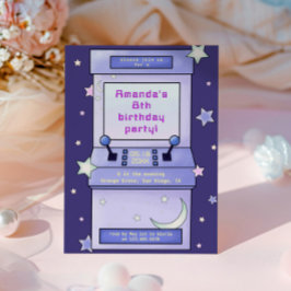 Schattigee Retro Arcade Game Kids Verjaardag Kaart