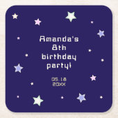 Schattigee Retro Arcade Game Kids Verjaardag Kartonnen Onderzetters (Voorkant)