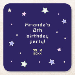 Schattigee Retro Arcade Game Kids Verjaardag Kartonnen Onderzetters