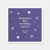 Schattigee Retro Arcade Game Kids Verjaardag Papie Servet (Voorkant)