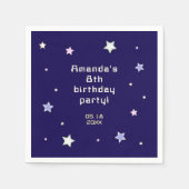 Schattigee Retro Arcade Game Kids Verjaardag Papie Servet (Voorkant)