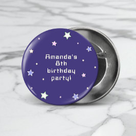 Schattigee Retro Arcade Game Kids Verjaardag Ronde Button 3,2 Cm