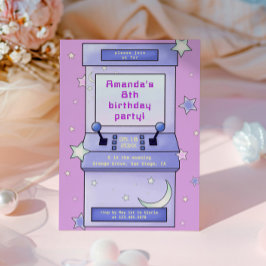 Schattigee Retro Arcade Game Kids Verjaardagsuitno Kaart