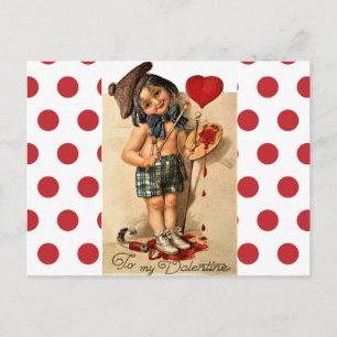 Schattigee Retro Artiest Meisje  Kunst Feestdagenkaart