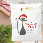 Schattigee Retro Atomic Black Cat Christmas Vierkante Sticker