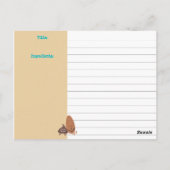 Schattigee retro baking ingrediënten receptenkaart briefkaart (Achterkant)