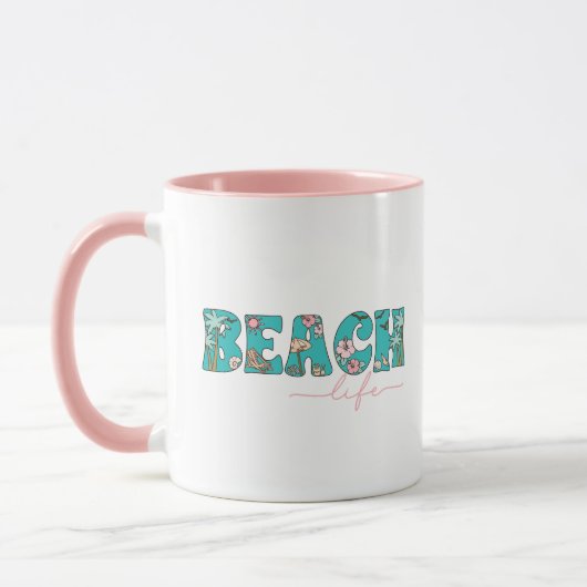 Schattigee Retro Beach Life Koffie Mok (Links)