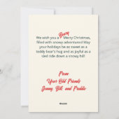 Schattigee Retro Beren Kerst Feestdagenkaart (Achterkant)