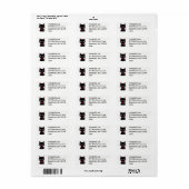 Schattigee Retro Black Cat Label (Full Sheet)