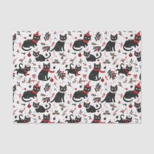 Schattigee Retro Black Cats Kerst