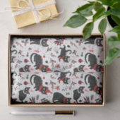 Schattigee Retro Black Cats Kerst Tissuepapier (Geschenk)