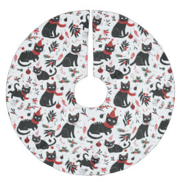 Schattigee Retro Black Cats Kerstboomrok Kerstboom Rok