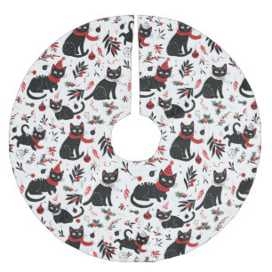 Schattigee Retro Black Cats Kerstboomrok Kerstboom Rok