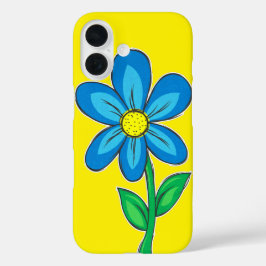 Schattigee Retro Bloem Illustratietekening iPhone 16 Hoesje