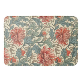 Schattigee retro bloem Roze Blauw patroon Kleurrij Badmat