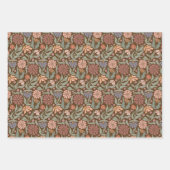 Schattigee retro bloemen inpakpapier vellen (Voorkant 3)