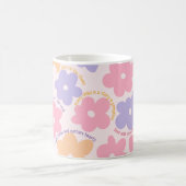 Schattigee Retro Bloemen Leraar Gift met Affirmati Koffiemok (Center)