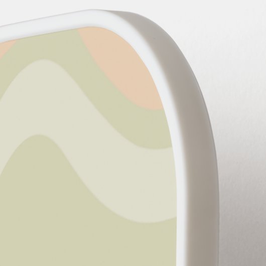 Schattigee Retro Blush Roze Monogrammed Initialen Pickleball Paddle (Links Detail)