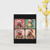 Schattigee Retro Boho Chickens Kerstlicht Grappig  Kaart (Gele Bloem)