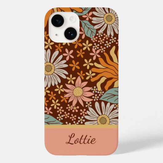 Schattigee Retro Boho Floral Girly Case-Mate iPhone Case (Achterkant)