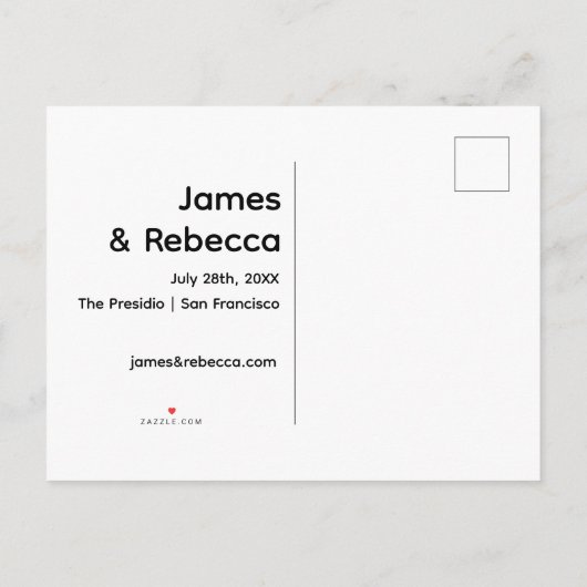 Schattigee retro boho minimalistische eigenzinnige aankondigingskaart (Achterkant)