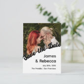 Schattigee retro boho minimalistische eigenzinnige aankondigingskaart (Staand voorkant)