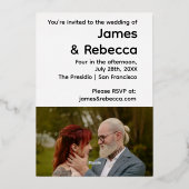 Schattigee retro boho minimalistische eigenzinnige folie uitnodiging (Achterkant)