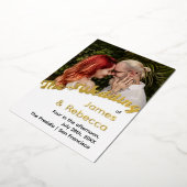 Schattigee retro boho minimalistische eigenzinnige folie uitnodiging (Gedraaid)