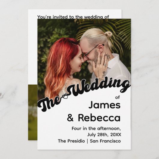 Schattigee retro boho minimalistische eigenzinnige kaart (Voorkant / Achterkant)